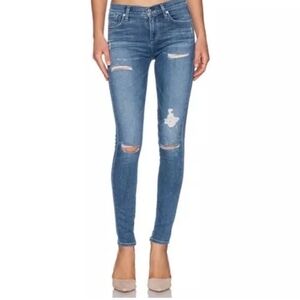 AGOLDE Womens Sophie Jeans Size 28 High Rise Distressed Skinny Denim in Cannas